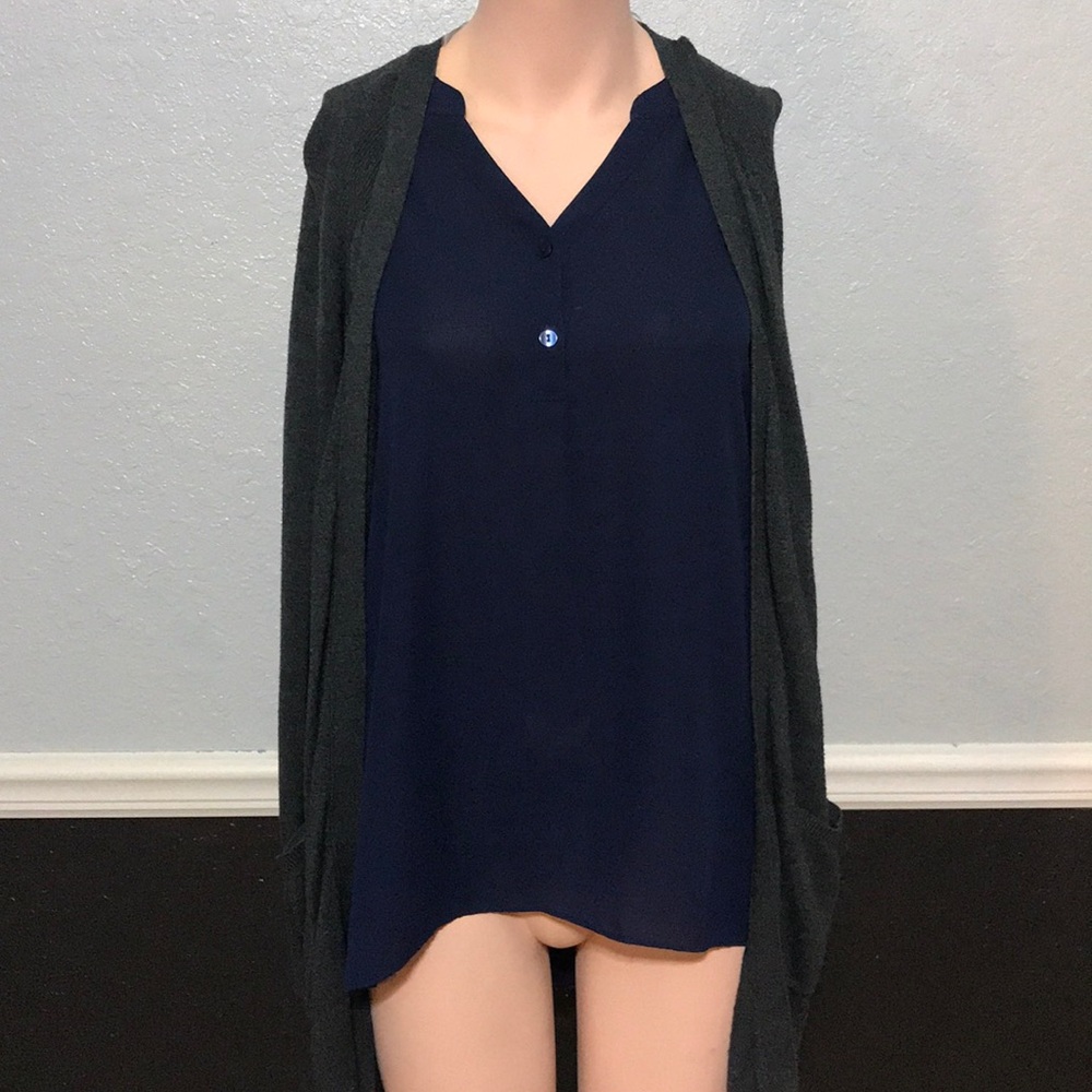 Grey Long Cardigan